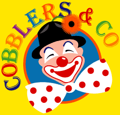 Cobblers the Clown - clowning around, stiltwalking, juggling, balloonologist, magic tricks, crazy bikes, kids parties, discos, galas and fetes, promotions, walkabouts and corporate events